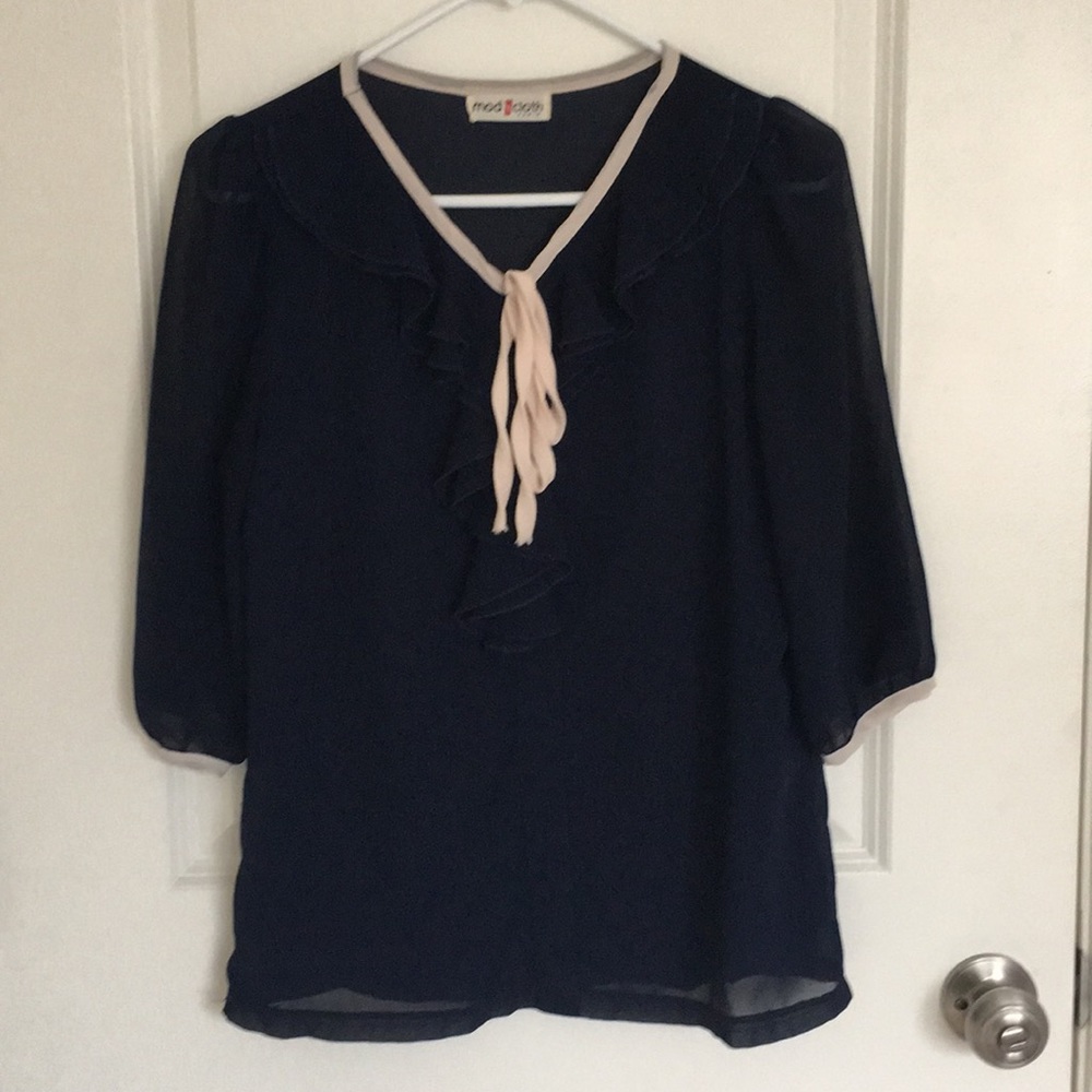 Navy blue top